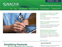 Tablet Screenshot of healthcare.nacha.org
